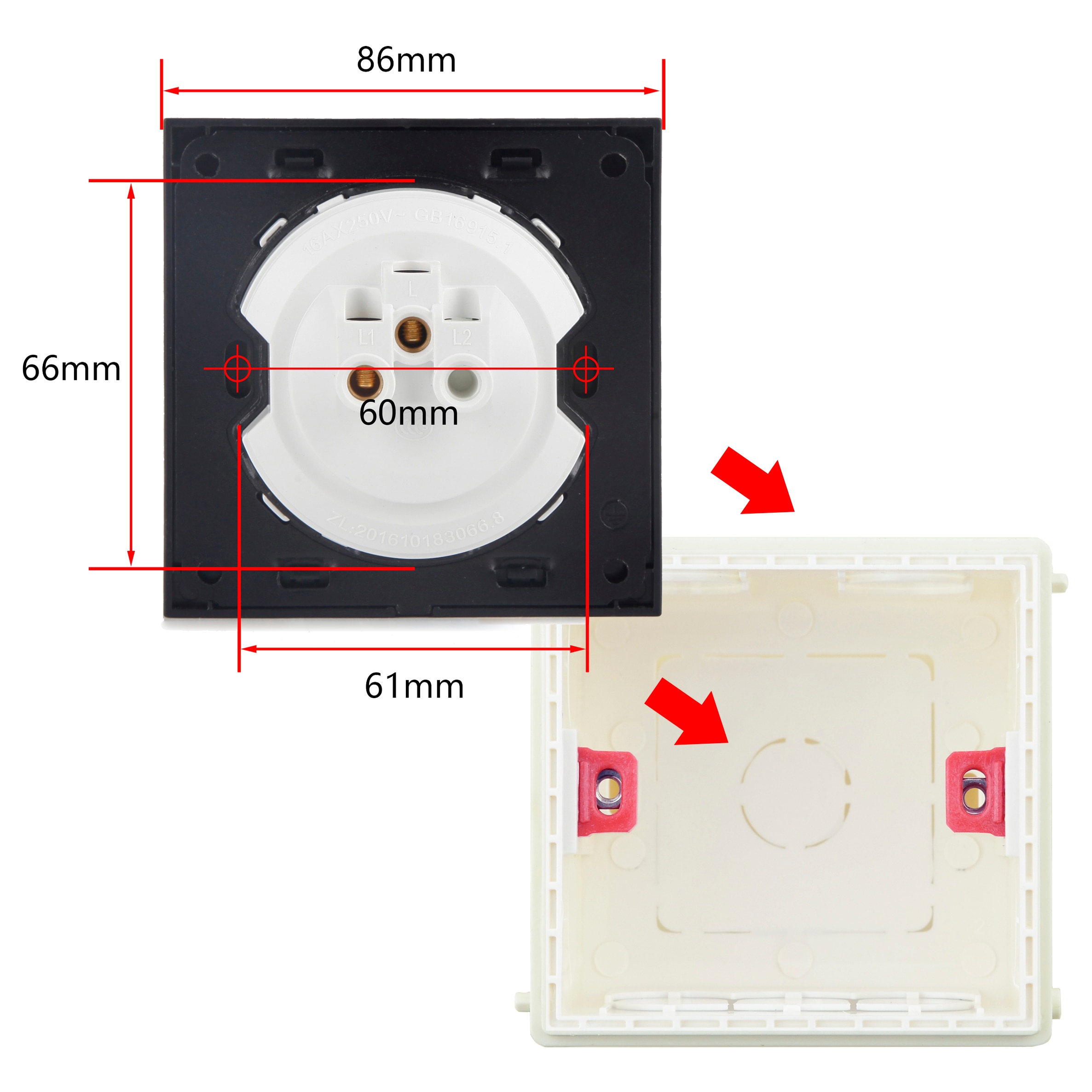 Atlectric 1 2 3 4 gäng 1 2 -vägs hem strömlampa strömbrytare på/av-knapp strömbrytare lampa ljus usb eu fr frankrike uttag glaspanel