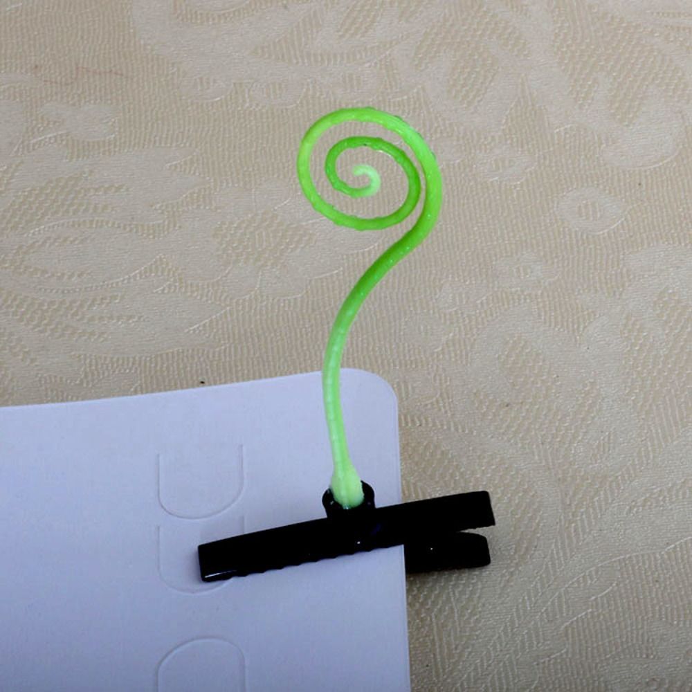 1Pair Simulation Bean Sprout Hair Clip Cherry Butterfly Flower Plant Hairpins Hair Accessories Funny Cartoon Duckbill Clips: Pink