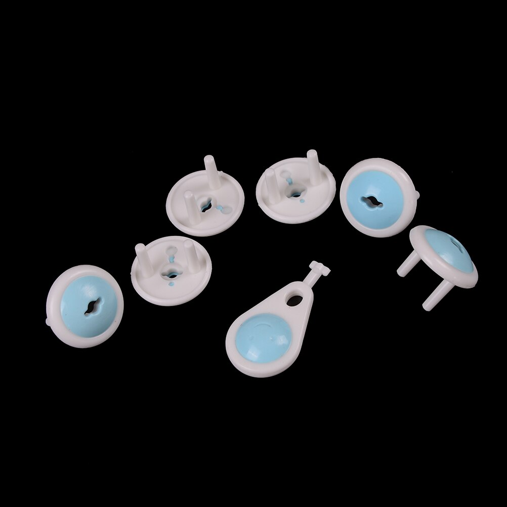 6pcs/lot Baby Electric Socket Kids Protection Plastic Security Lock Outlet Plugs In Socket Russian European Baby Safety Standard