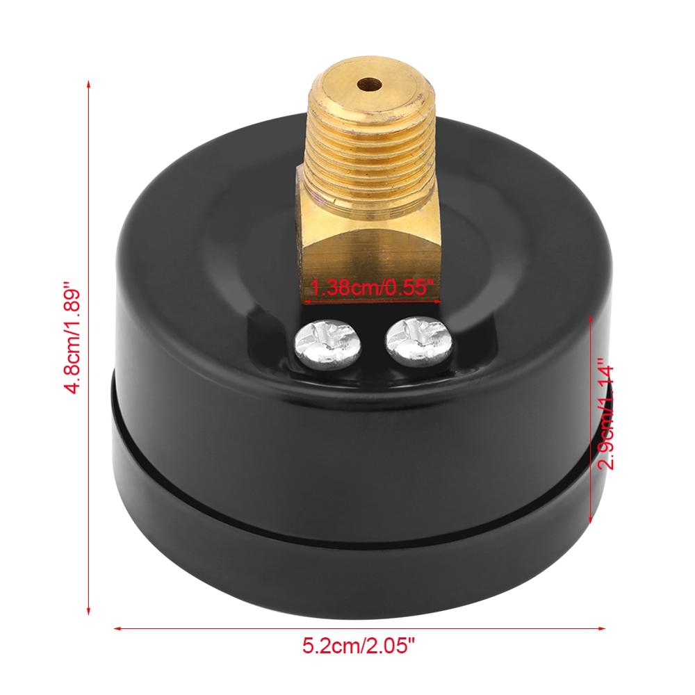 Vacuum Manometer Mini Dial Portable Dual Scale Dial Gauge1/4" BSPT Thread 0~-30inHg for Water Oil Air Pressure Measuring Tools