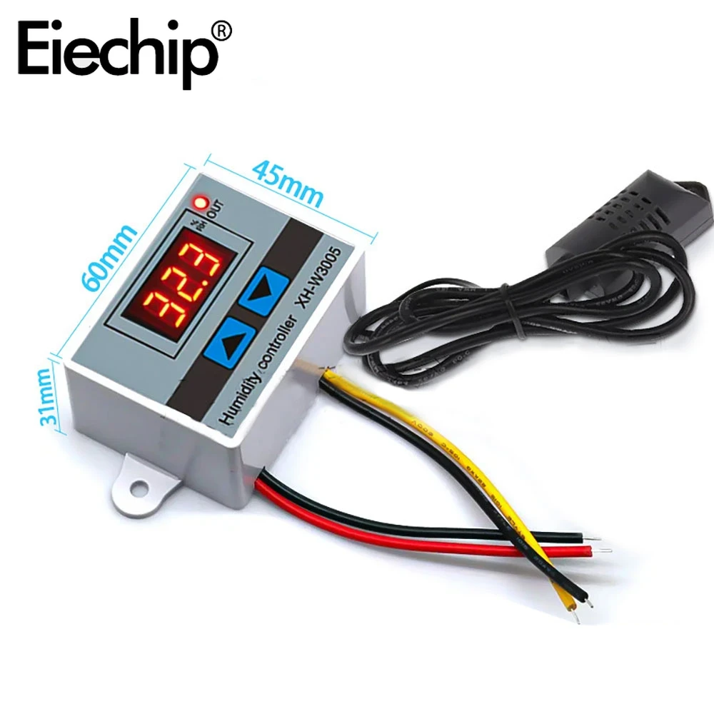 110V 220V 12V W3005 digitaler Feuchtigkeit regler Instrument Feuchtigkeit regler Hygrostat Hygrometer Sht20 Feuchtigkeit sensor