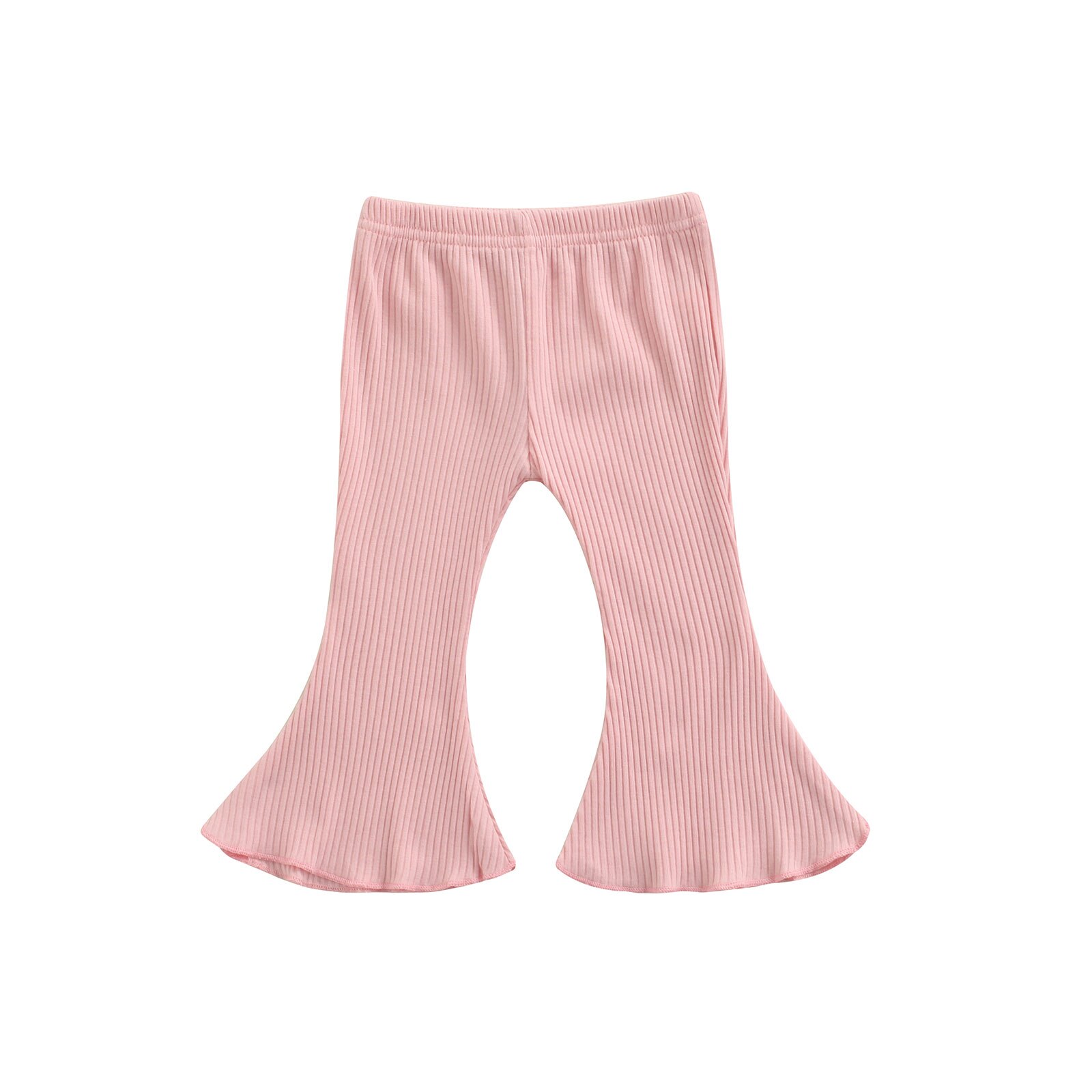 3-24m infantil bebê meninas roupas casuais calças da criança meninas cor sólida elástico cintura queimado 4 cores: Rosa / 12 m