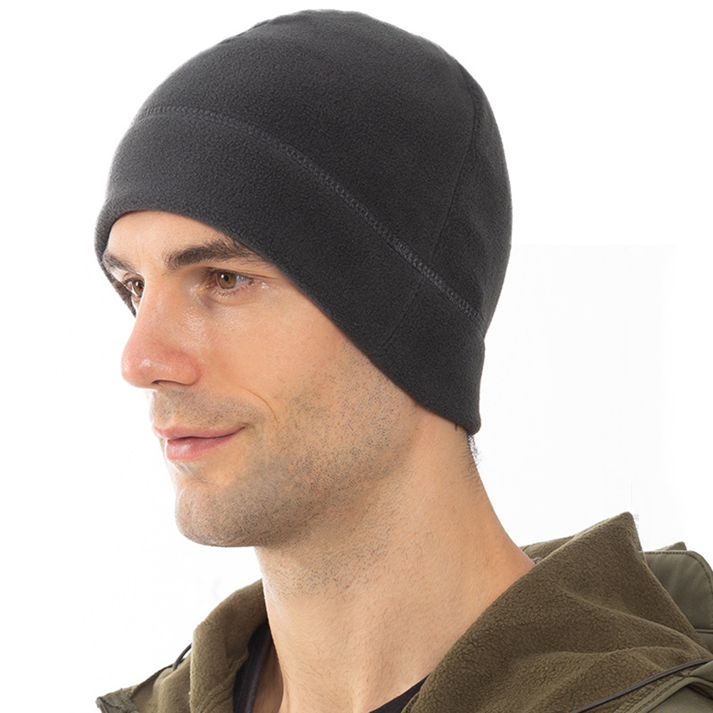 Gli uomini di Colore Solido di Inverno Berretto In Pile Arrampicata All'aperto in Bicicletta Antivento Beanie Cappello Caldo Molle Outdoor Antivento Cappello Streetwear