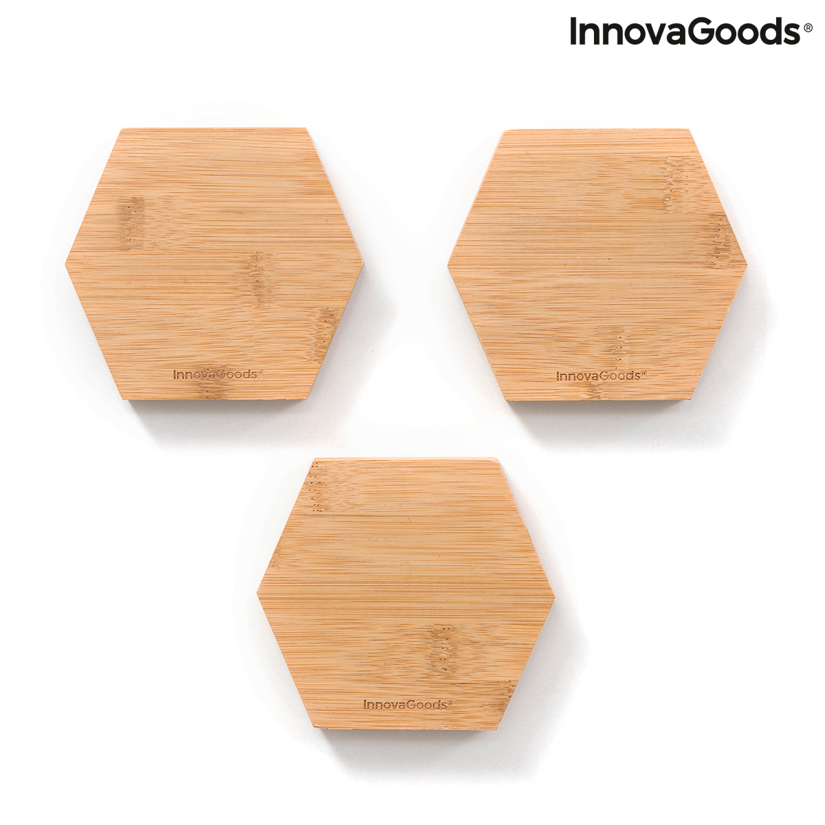 Soportes Adhesivos Magnéticos de Bambú Magbu InnovaGoods Pack de 3 uds