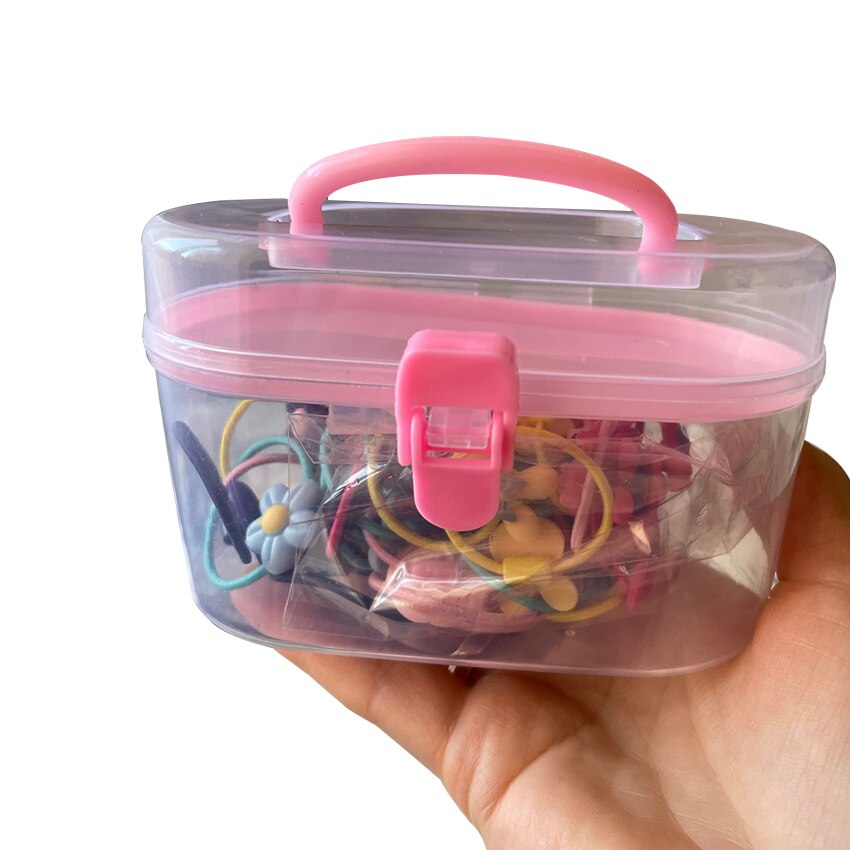 20/40Pcs Meisjes Haaraccessoires Geschenkdoos Elastische Haarbanden Bloem Clip Bows Hoofdband Haarband Leuke haarbanden Voor Kinderen