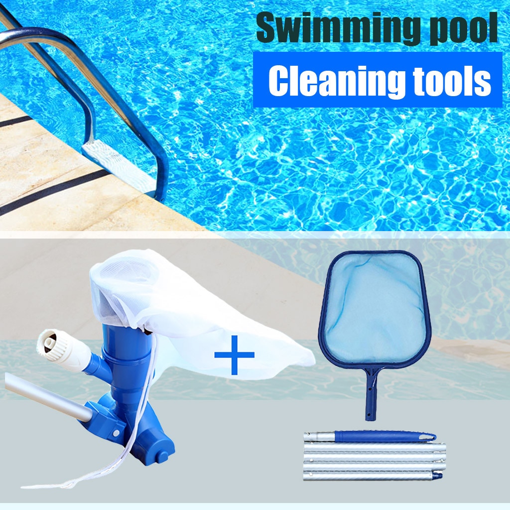 Blue Pool Skimmer Vacuum Head Swimming Pool With Leaf Skimmer Net Swimming Pool Skimmer Pool Intex Cleaning Supply: Default Title