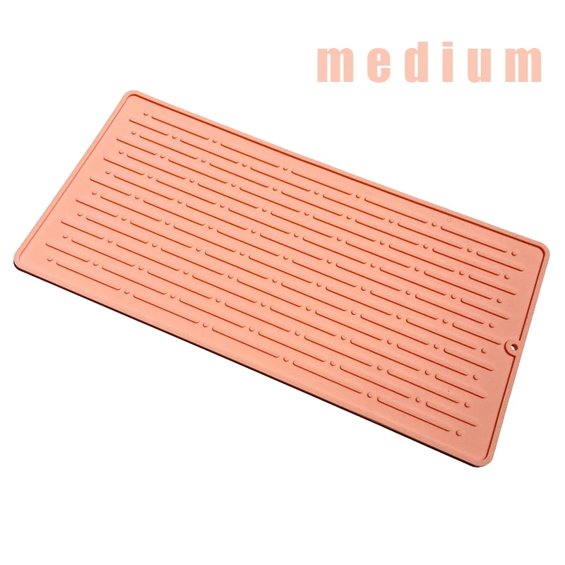 Esteira De Secagem De Prato De Silicone, Esteiras De Louça Resistentes Ao Calor, Tapete De Pia Para Cozinha, Acessórios De Mesa, Novo
