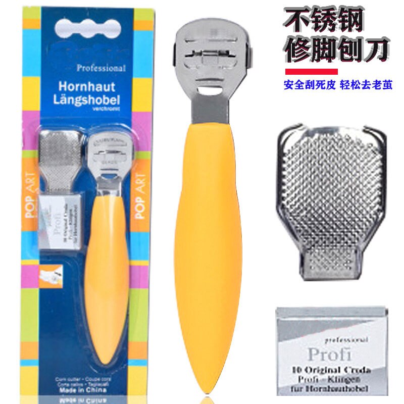 Foot Care Cuticle Remover Shaver Blade Smooth Feet Pedicure Callus Dry Rough Gentle Foot Skin Remover + 10Pcs Shaving Blades