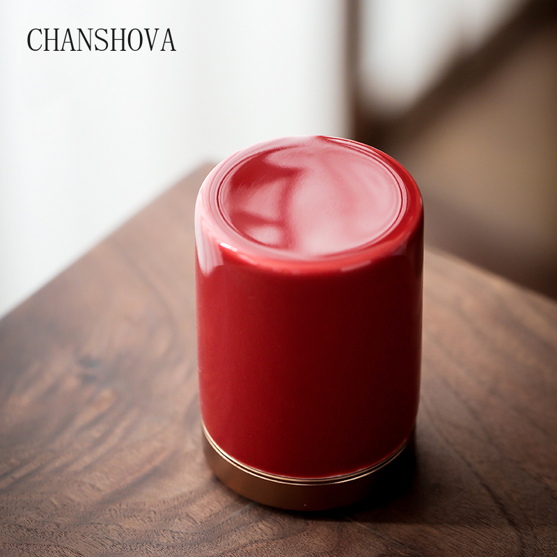 CHANSHOVA einfarbig Kleine und große Porzellan Tee Caddie kanister Versiegelt keramik glas Chinesischen Tee lagerung Kasten Container H293
