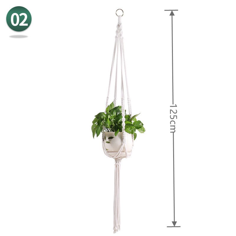 sales 100% handmade macrame plant hanger flower /pot hanger for wall decoration countyard garden: 02