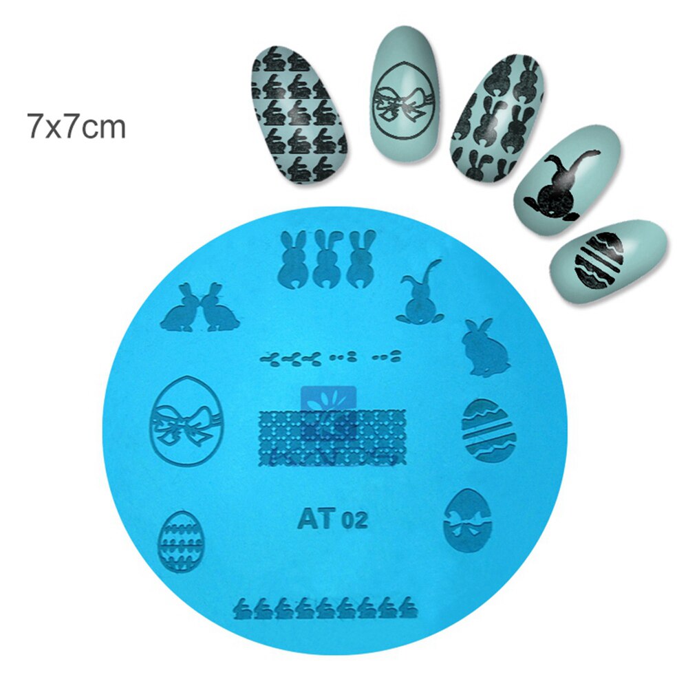 Nail Art Stamp Template Words Letter Small Patterns Nail Stamping Plate DIY Image Printing Plate Stainless Steel Stencils: AT 02