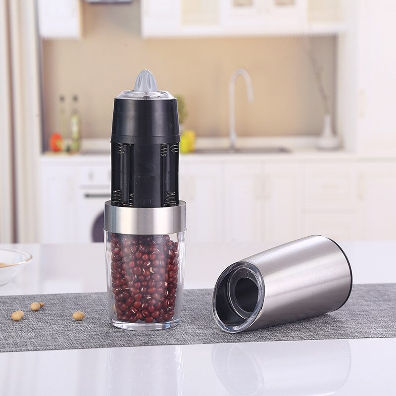 Automatic Salt Pepper Grinder Electric Spice Mill Grinder Seasoning Adjustable Coarseness Kitchen Tools Grinding For Cooking BBQ