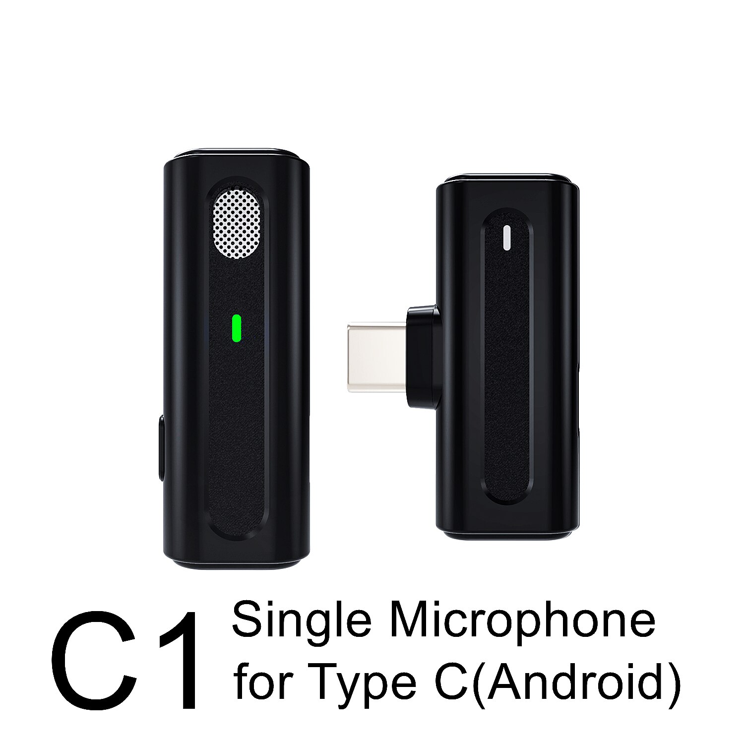 Lavalier Wireless Microphone for iPhone Android Microphone with Charging Case with Vlog Audio Video Recording: C1 for Type C