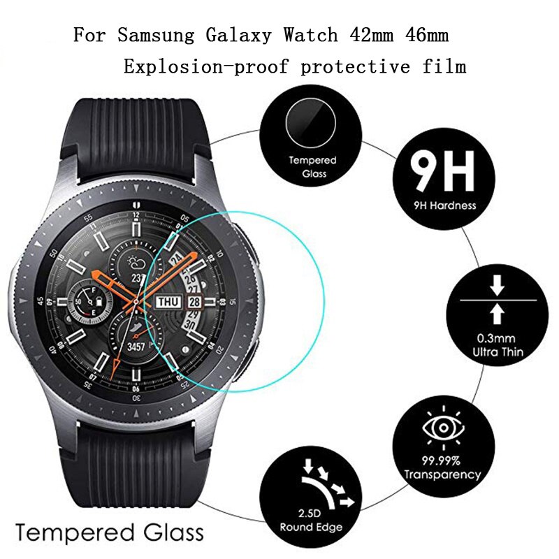 3 st för samsung galaxy watch 42mm 46mm klassiskt härdat glas skärmskydd skyddsfilm skydd anti explosion anti-shatter