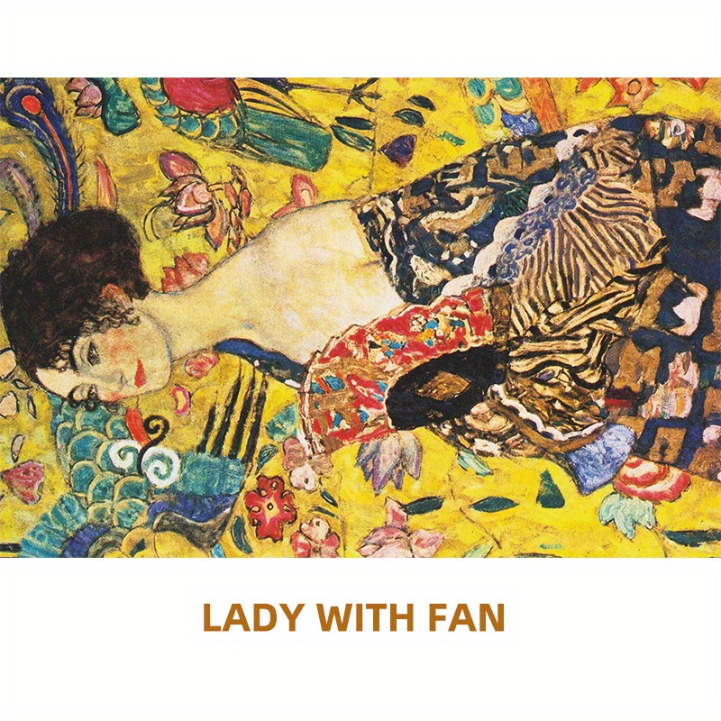 150pcs Mini Test Tube Puzzle Lady with Fan Gustav Klimt Works Famous Painting Educational Game Home Decor Festival