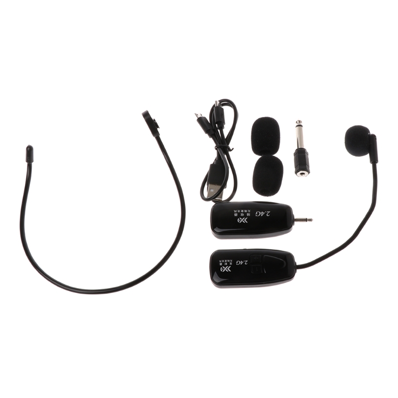 2.4g trådlösa mikrofoner headset megafon radiomikrofon för talhögtalare