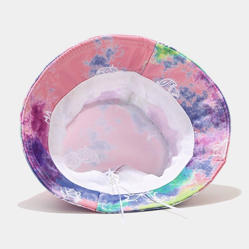 Sombrero de pescador con estampado de mariposa y nube de fuego para hombre y mujer, gorro de pescador con estampado de dragón, estilo Hip Hop, Unisex, 2021Tie Dye