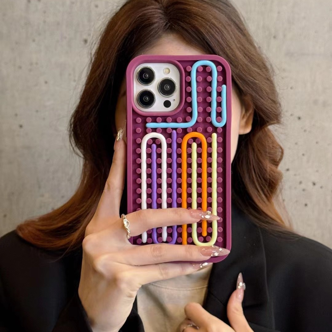 Coque de téléphone à motif drôle, étui en Silicone antichoc pour iPhone 15 Pro 12 13 14 Pro Max, mignon Funda, DIY bricolage