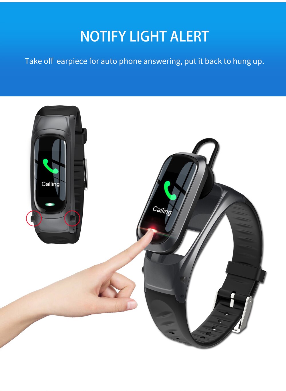 OMG ! M1 Newest AI Smart Watch With Bluetooth Earphone Heart Rate Monitor Smart Wristband Long Time Standby Sport Watch Men