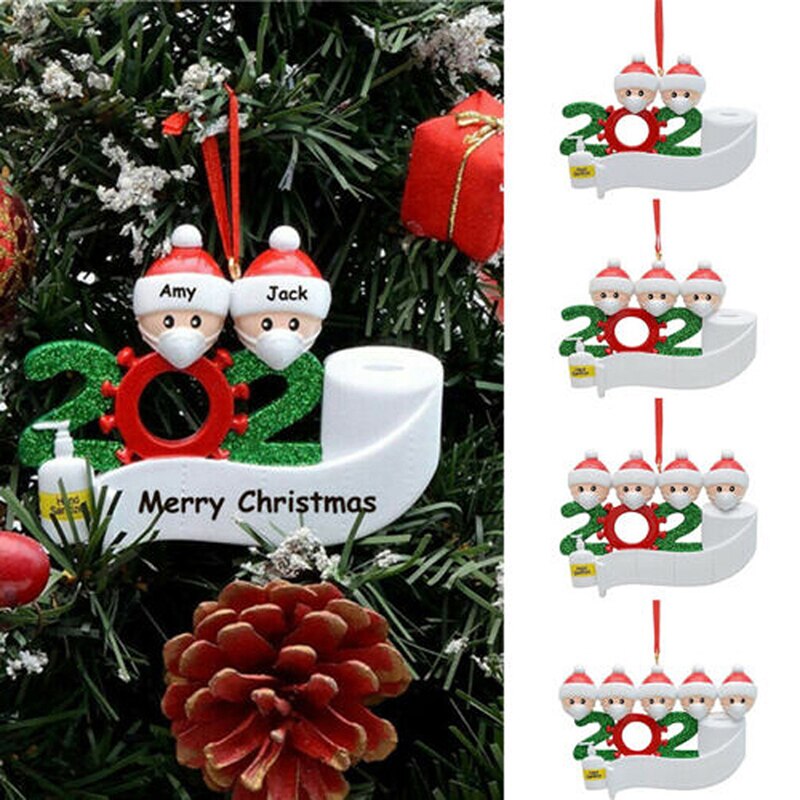 Masker Sneeuwpop Kerstboom Hanger Opknoping Diy Naam Zegen Woorden Ornamenten Zachte Klei Sneeuwpop Decoratie