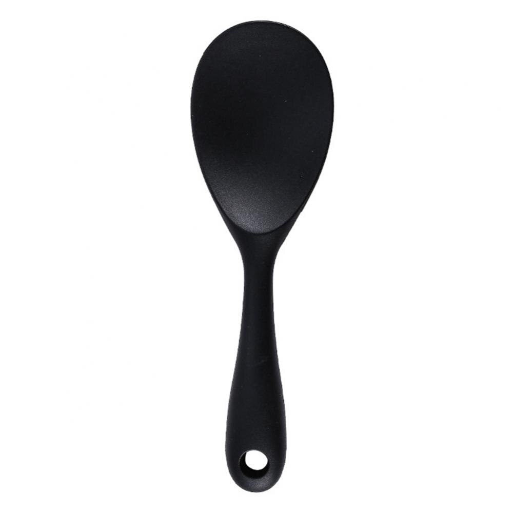 1PC Kitchen Tool Rice Server Rice Spoon No-stick Silicone Rice Shovel Spoon Cooking Scoop Baking Tool Kitchen: Black