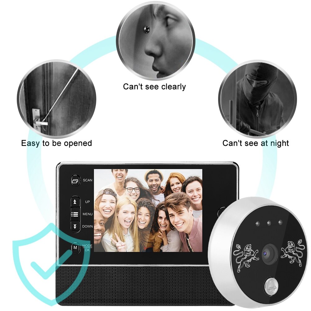 3.5 inch TFT Draadloze Visuele Deurbel Intercom Video Deurbel Interphone Home Security deurbel camera