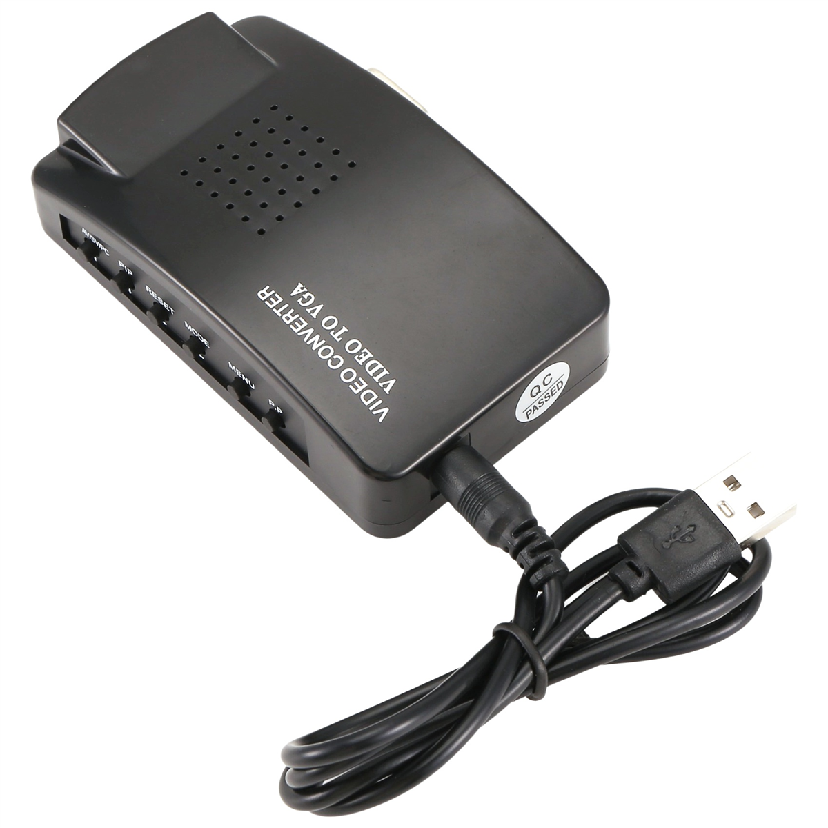 Adattatore AV a VGA Convertitore RCA VGA PC Ingresso AV S-video composito RCA a PC Convertitore uscita LCD VGA Scatola di commutazione