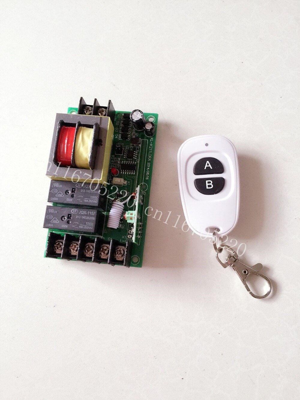 AC 220V 10A 2CH wireless remote control electric motor 220V Switch Receiver mini Transmitter de control remoto