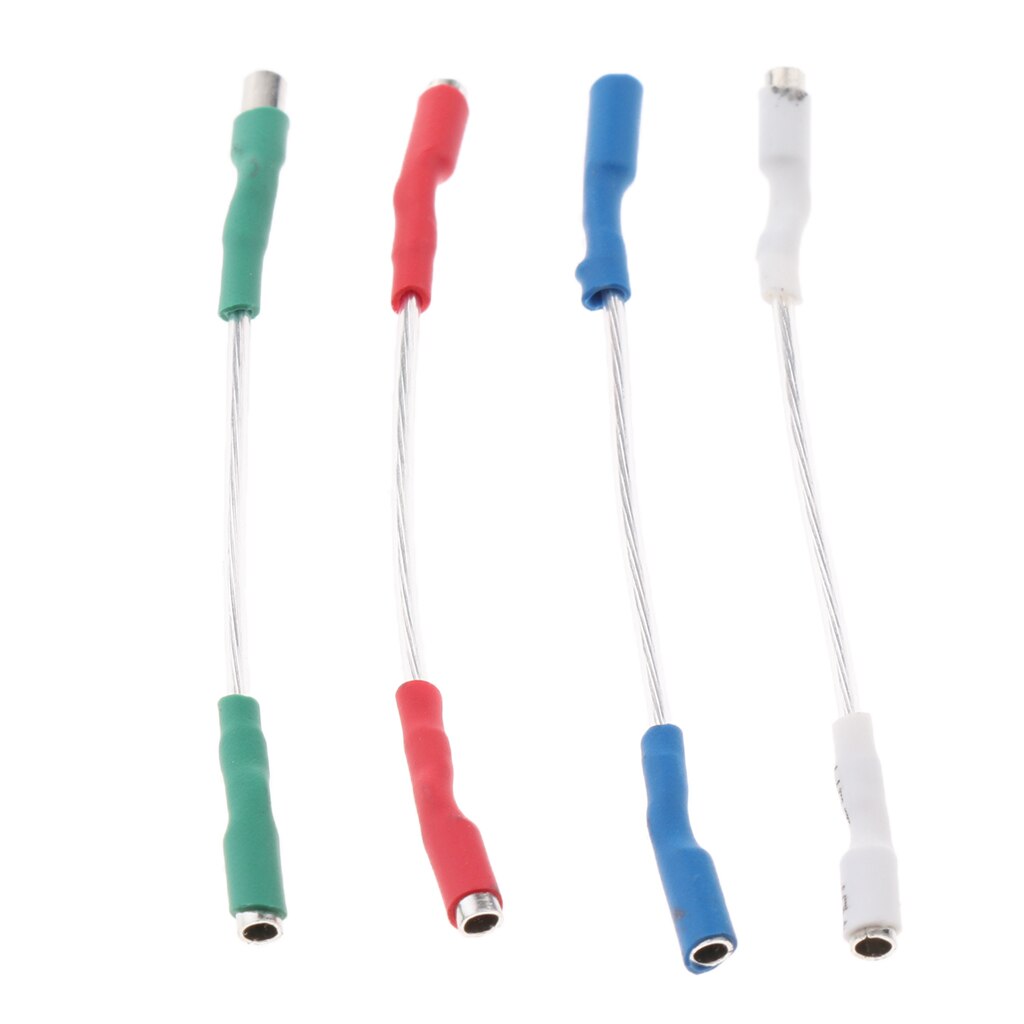 4 Pieces Headshell Leads, Phonograph Cartridge 4 Conductor Stereo Lead Wire Set