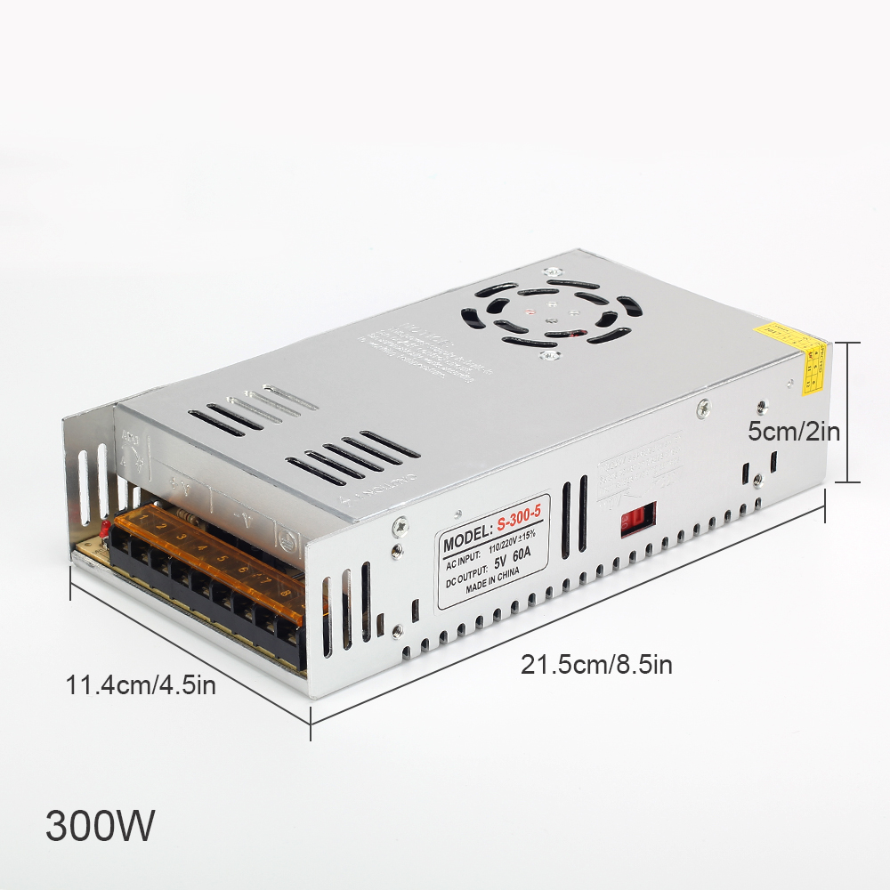 DC 5V Lighting Transformers LED Driver Power Adapter 2A~80A ,10W~350W for LED Pixel Strip 5V Strip Light Switching Power Supply
