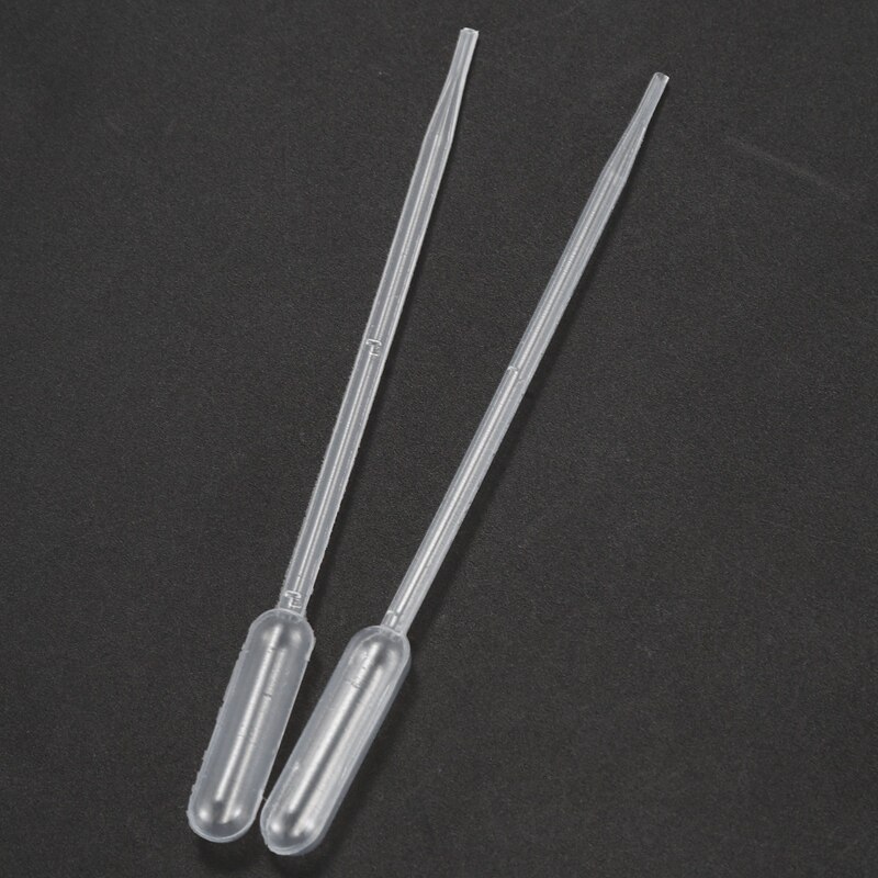 Pipeta de goteo líquido Pasteur, 11,5 cm de largo, plástico, Blanco claro, 50 Uds.