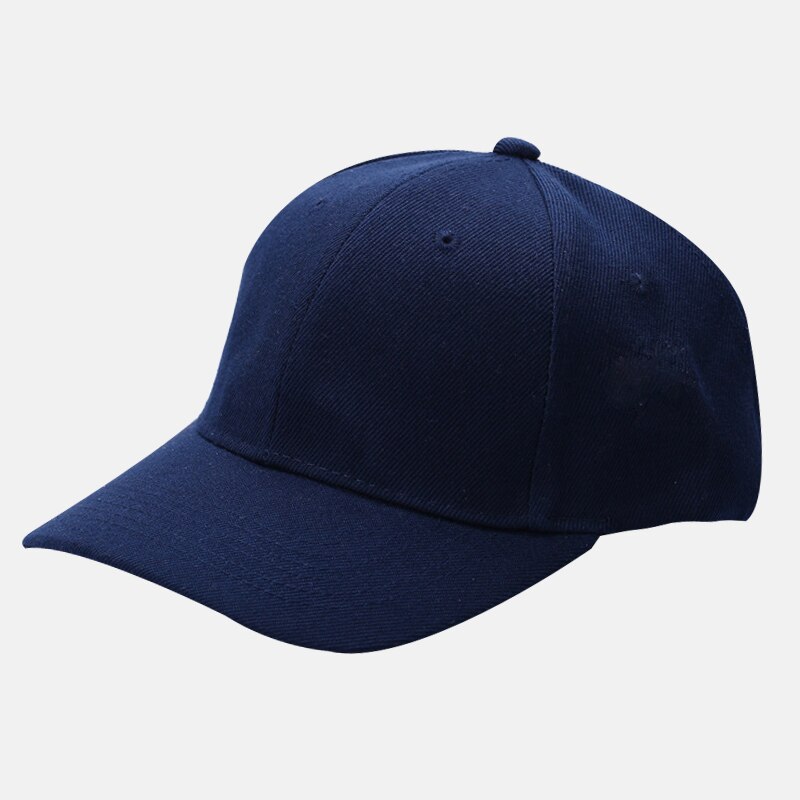 Verstelbare Sport Caps Vrouwen Mannen Hoed Gebogen Zonneklep Licht Boord Effen Kleur Baseball Outdoor In Zomer: Navy Blue