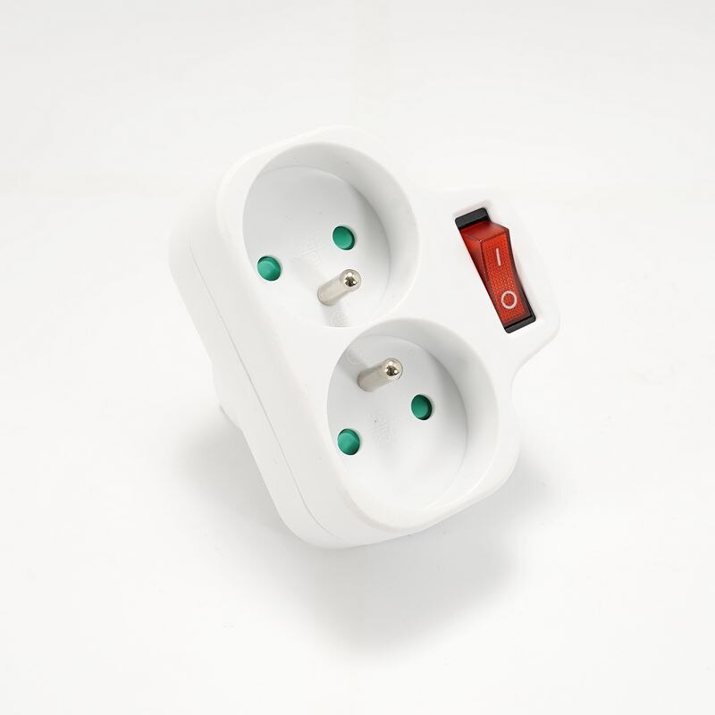 16A France Type Plug Adapter EU Power Strip Socket Electronic Socket Home Surge Protector With Switch EU Extension Socket CE
