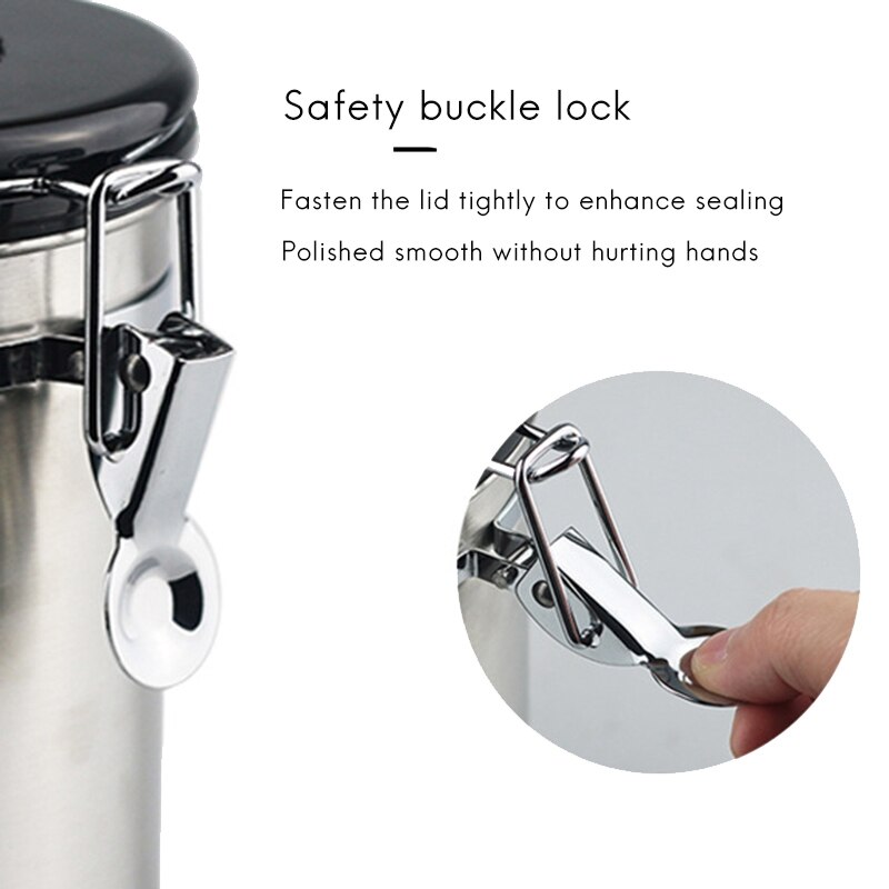 Coffee Storage Container Airtight Stainless Steel Coffee Canister Coffee Bean Container With Valve