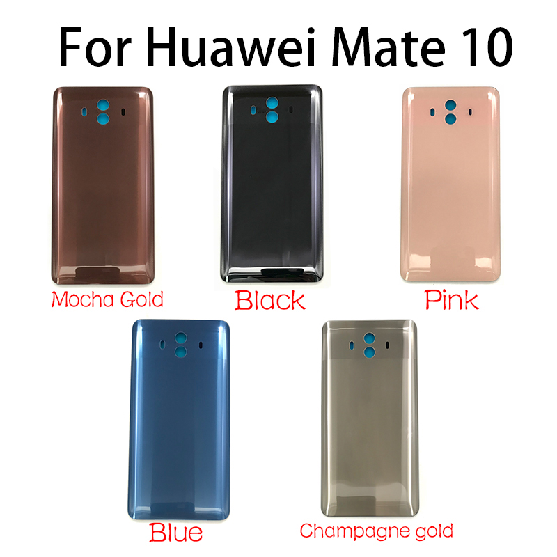 Capa traseira para porta de celular, peça de reposição com adesivo cola para huawei mate 10 mate 10 pro
