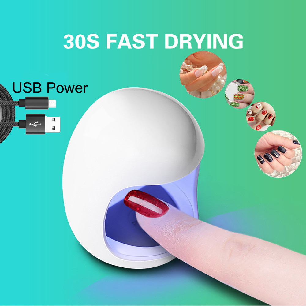 Mode Beauty Led Lamp Leuke Mini Enkele Vinger Usb Uv Nail Gel Curing Lamp Nail Gel Polish Dryer Nail art Machine 19APRI9