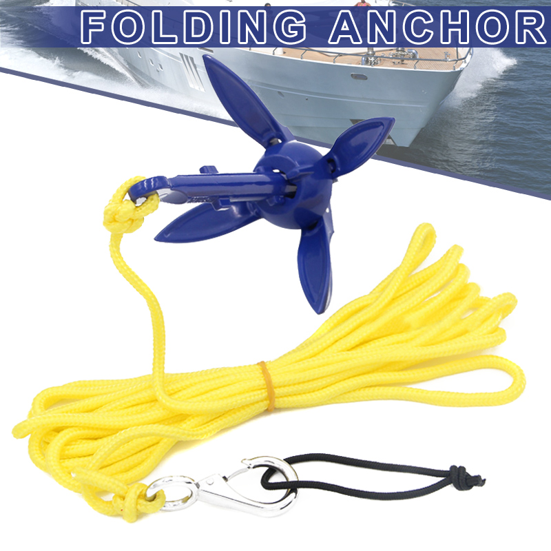 Ancla plegable, accesorios de pesca para Kayak, canoa, barco, velero marino, embarcación acuática C44