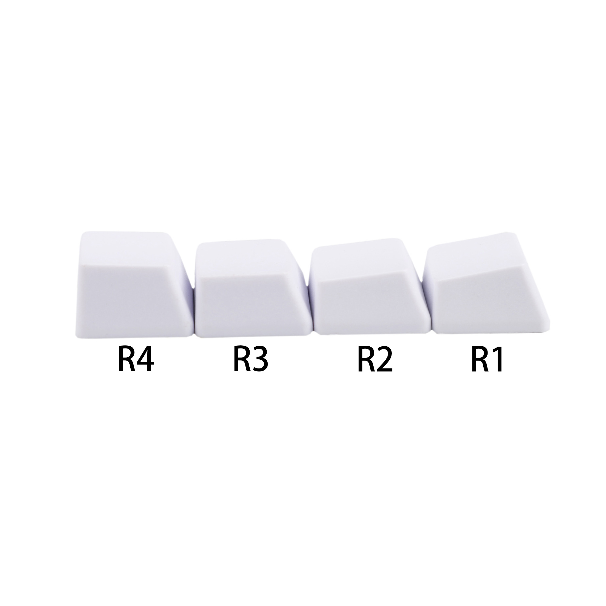 1u R1 R2 R3 R4 teclas personalizadas alfanuméricas de perfil OEM PBT grueso en blanco para teclas DIY
