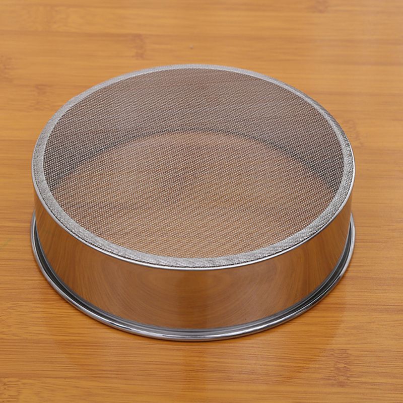 Colador de harina de acero inoxidable cedazo de malla fina para aceite colador tamiz para hornear pasteles utensilios de cocina E15B