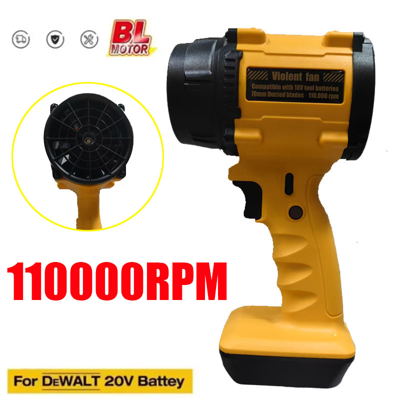 High-Power Gewelddadige Fan Luchtblazer Turbo Jet Fan Stuwkracht Leaf Duster Handheld Power Tools Voor DeWALT 20V 18V Batterij