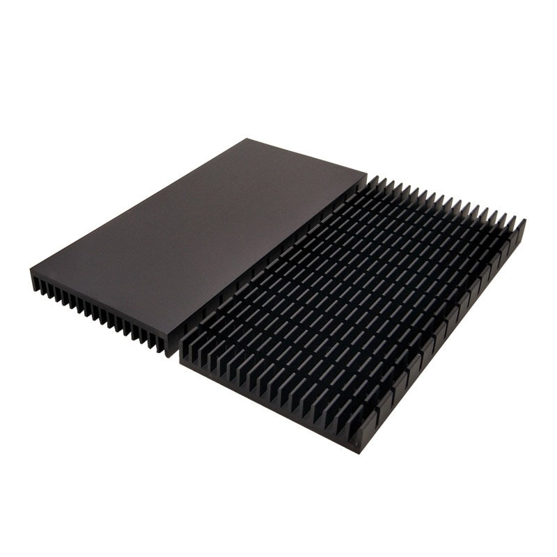 Disipador de calor negro oxidado de alta potencia, radiador ranurado de 150x70x11MM, de , 1 unidad