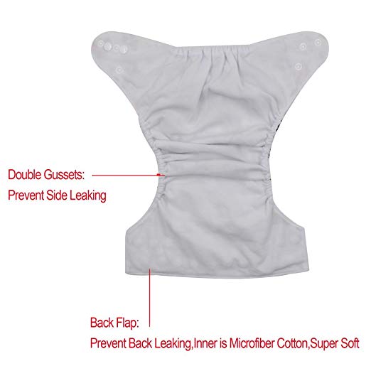 Ohbabyka Baby Cloth Diaper Couche Lavable Training Pants 6pcs Reusable Pocket Diaper Cover+6pcs Bamboo Insert Baby Nappies
