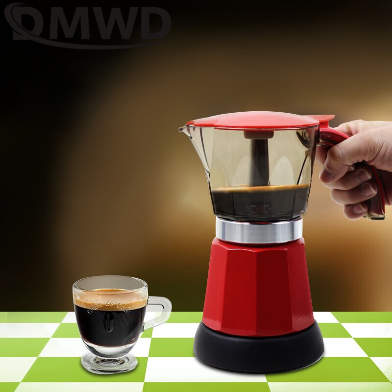 Electrical Moka Pot Italian Espresso Latte Coffee Maker About 300ml Coffee Maker Pot Percolator Coffee tools 200V EU plug