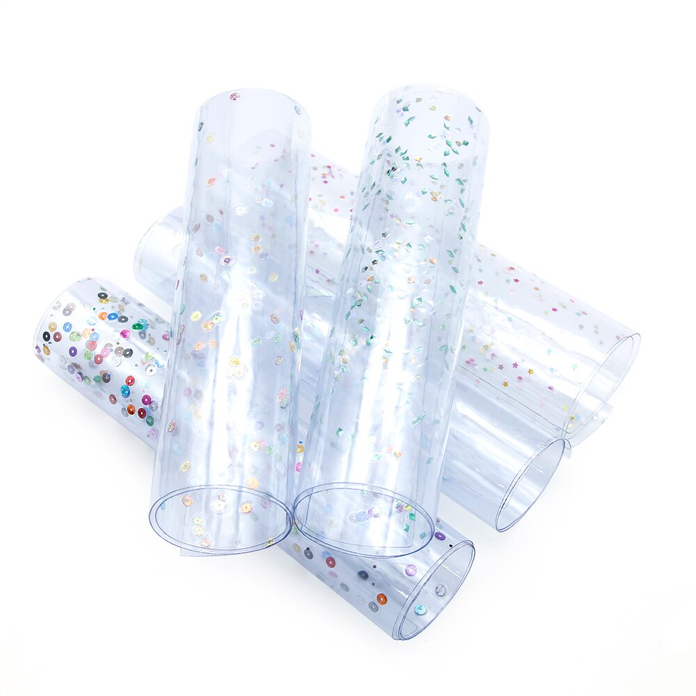 5 stuk/set PVC transparante Lederen set Faux Synthetisch Leer 20*34 cm, DIY Naaien Kledingstuk Knotbow Tassen schoenen, 1Yc6446