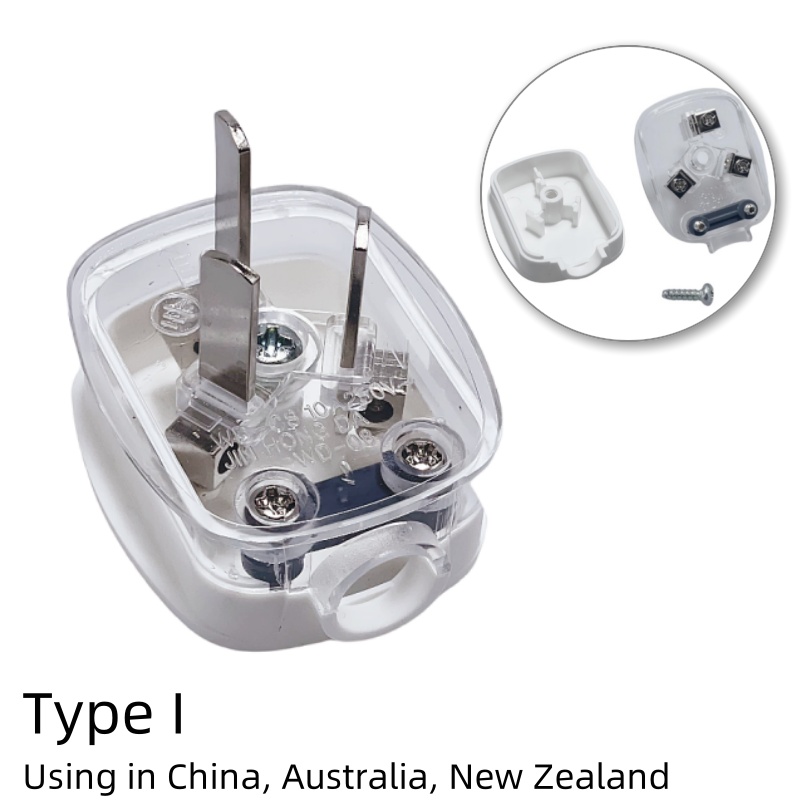 Adattatore per spina UK Prese di ricambio maschio Presa elettrica riscablabile Connettore adattatore per spina UK per cavo di prolunga di alimentazione