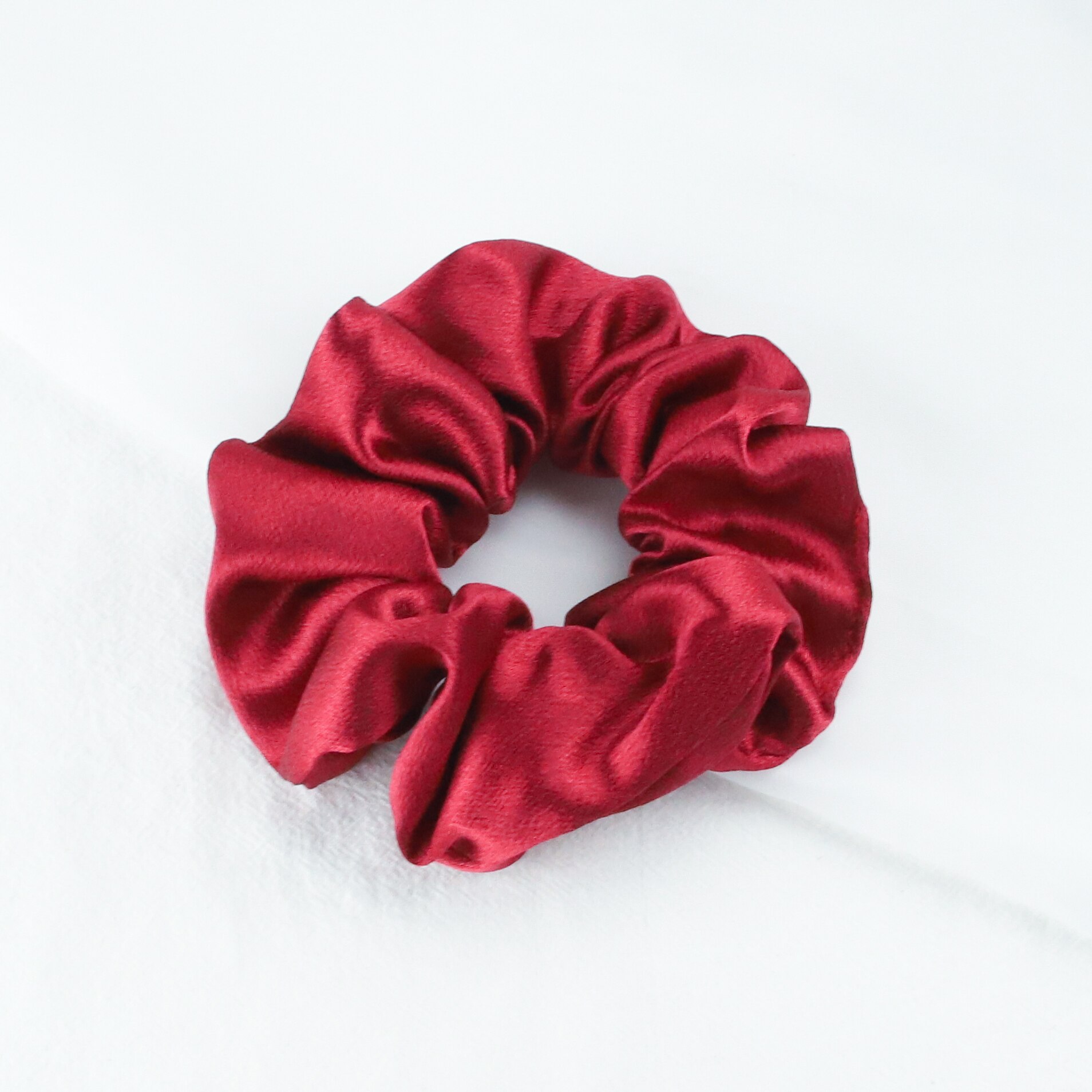 Chouchous en Satin de soie pour femmes et filles, élastique, en caoutchouc, solide, porte-queue de cheval, accessoires de cheveux, à la: Satin wine