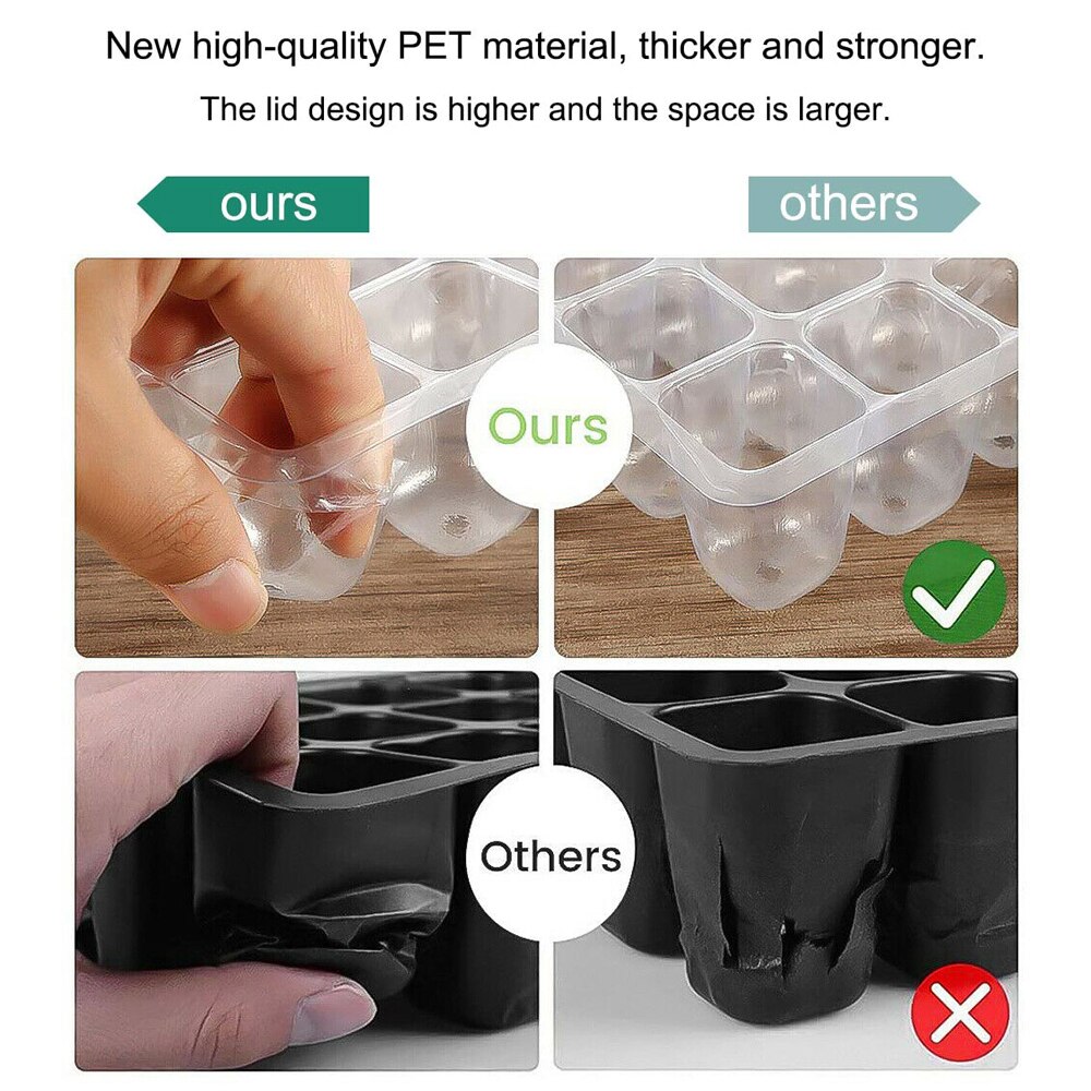 Plant Growth Box Plastic Spring Seedling Bag Flower Pot Practical Insulation