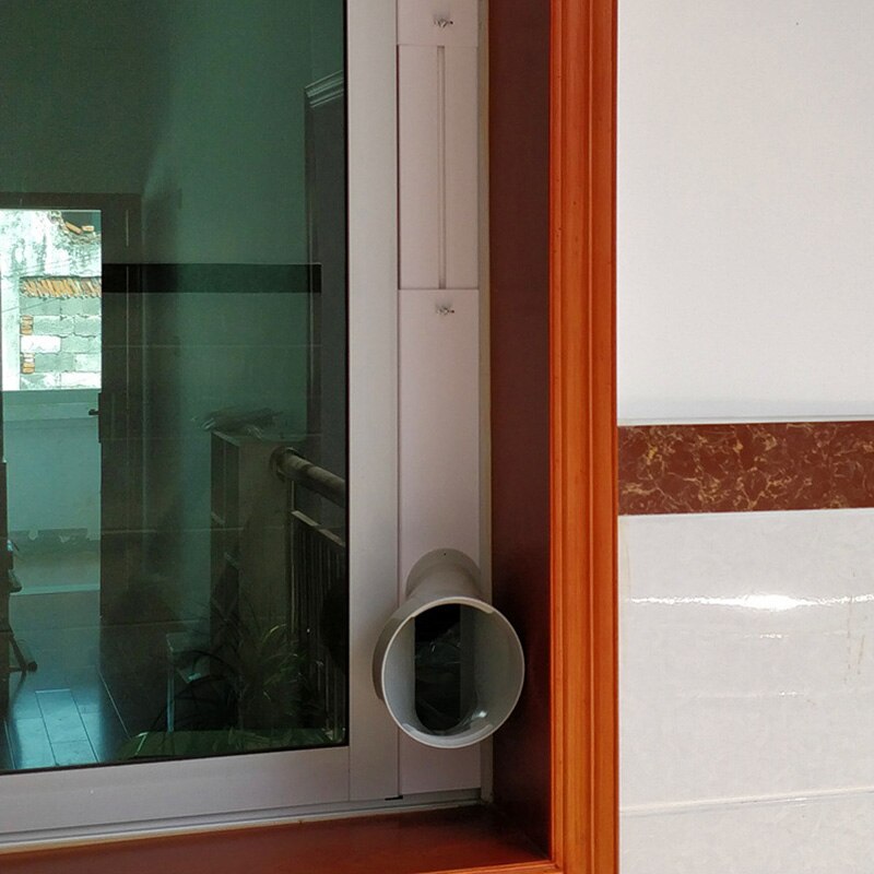 Einstellbare Fenster Bausatz Platte Auspuff Schlauch Rohr Anschluss für Tragbare Klimaanlage HY99