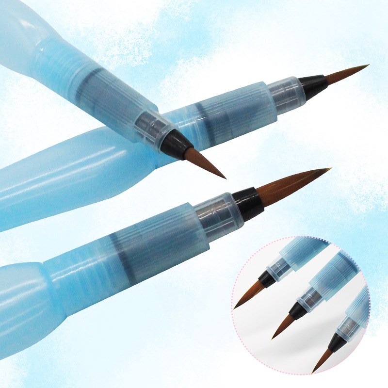 Stor kapacitet genopfyldelig pensel vand pensel blæk pen akvarel blød kalligrafi skrive pensel tegning kunst forsyninger maling