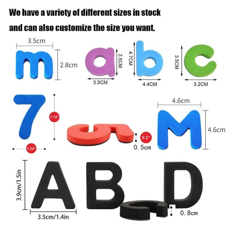 Magnetiske bogstaver 10/26 stk store bogstaver små bogstaver skum alfabet abc sæt pædagogisk legetøj læring til køleskab køleskab magn  a4 q 7